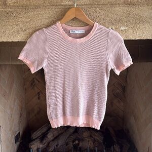 Zara Crewneck Pink Sweater